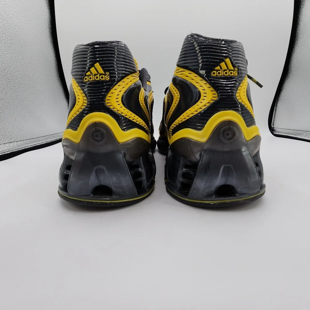 Adidas ZX 8000 PB Running Shoes Mens 12 Dark‎ Gray Yellow Bounce Sole Sneakers